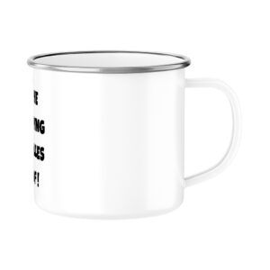 Ohne Camping ist alles doof! | Emaille Tasse für Camper
