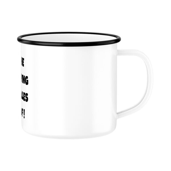 6a7d54f941691.jpg Ohne Camping ist alles doof! | Emaille Tasse für Camper