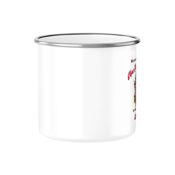 Super Sexy Camping Lady - Emaille Tasse für Camperinnen