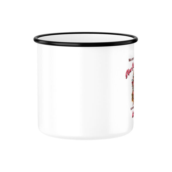 Super Sexy Camping Lady - Emaille Tasse für Camperinnen