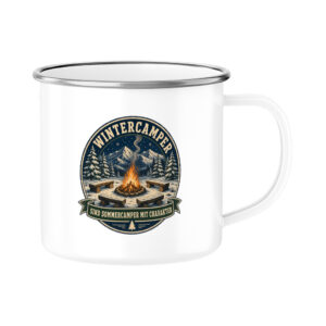 Wintercamper haben Charakter | Emaille Tasse für Camper