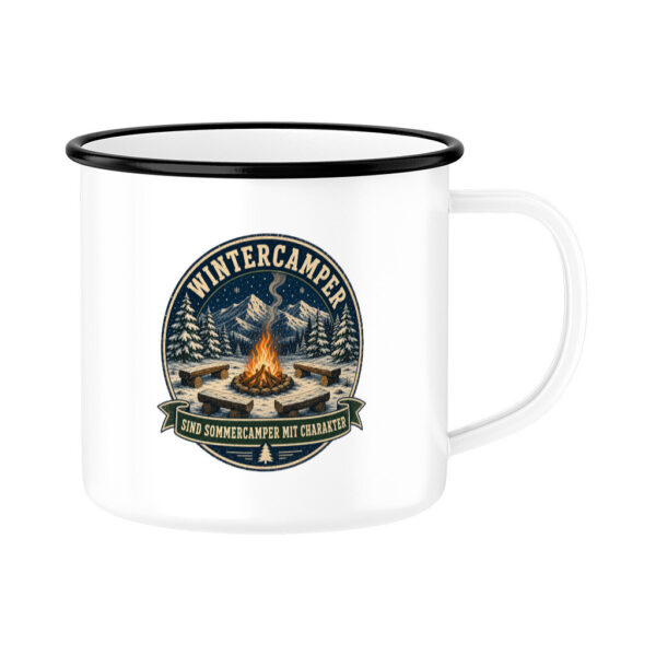 Wintercamper haben Charakter | Emaille Tasse für Camper