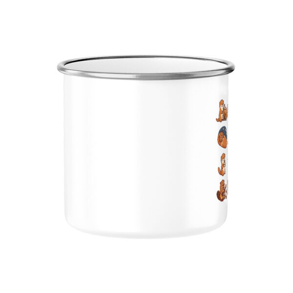 Camping Otter - Emaille Tasse für Camper
