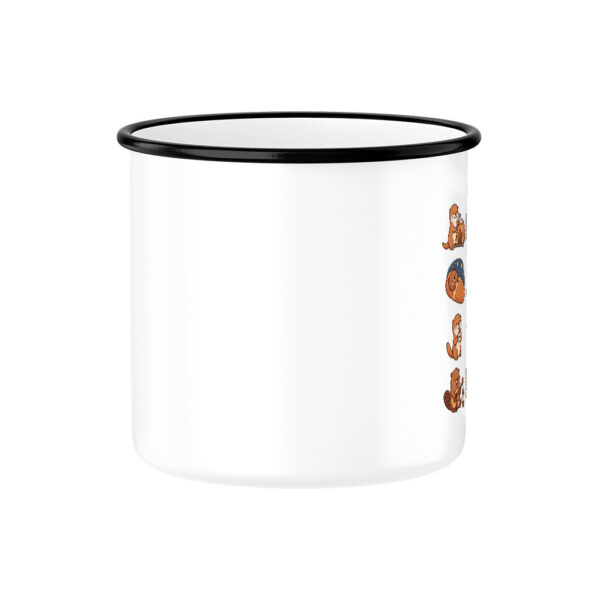 Camping Otter - Emaille Tasse für Camper